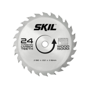 SKIL Circular Saw Blade 190mm, 24T, Carbide-Tipped Blade (CRB1003SE00) Convenient Package (Plastic Bag+ Hanging Card)