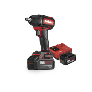 SKIL Impact Wrench 20V, Brushless Motor 1/2" (IW5739SE20) with 4.0Ah Batteries x 2 pcs, Rapid Charger x 1 pc.