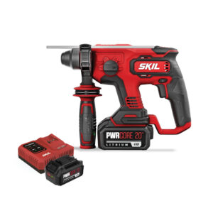 SKIL Rotary Hammer 20V, Brushless Motor (RH1704SE20) with 4.0Ah Batteries x 2 pcs, Rapid Charger x 1 pc.