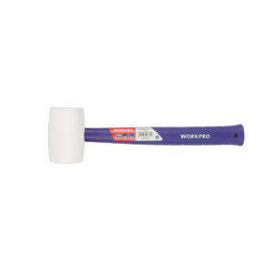 WORKPRO Rubber Mallet with Plastic Hollow Handle (White / Black) 450g (16 Oz.)