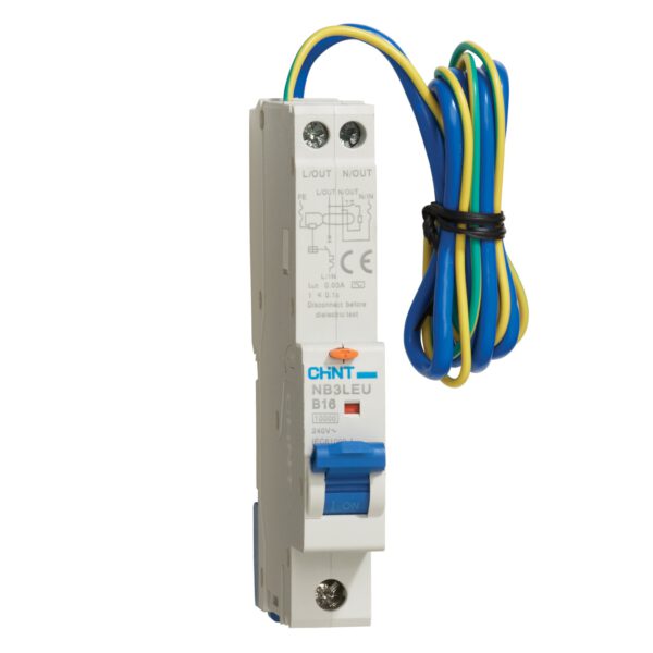 CHINT Residual Current Operated Circuit Breaker with Over-Current Protection (RCBO) NB3LEU 1P+N 30mA 10kA (6A-50A)