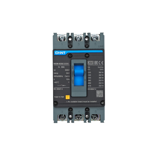 CHINT Moulded Case Circuit Breaker (MCCB) NXM-63S/3300 63AF (25kA) Rated Current 20A - 63A - Image 2